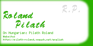 roland pilath business card